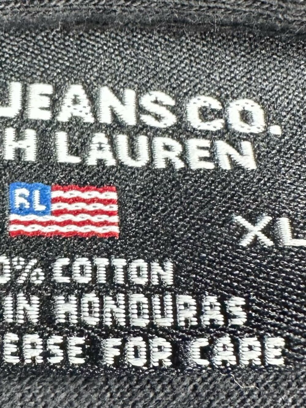 Vintage Polo Jeans Co. Ralph Lauren Shirt Men's Size XL Black 90s Retro Classic - Picture 5 of 11